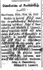Sasenbery & Lessert Notice 2-28-1912 Merriman Maverick
