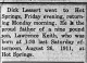 Keith Lessert Birth Announcement in 11 Years Later column 9-1-1922
