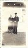 Jessie Pruss Martfeld with son Bill Martfeld in Navy Uniform ca 1943